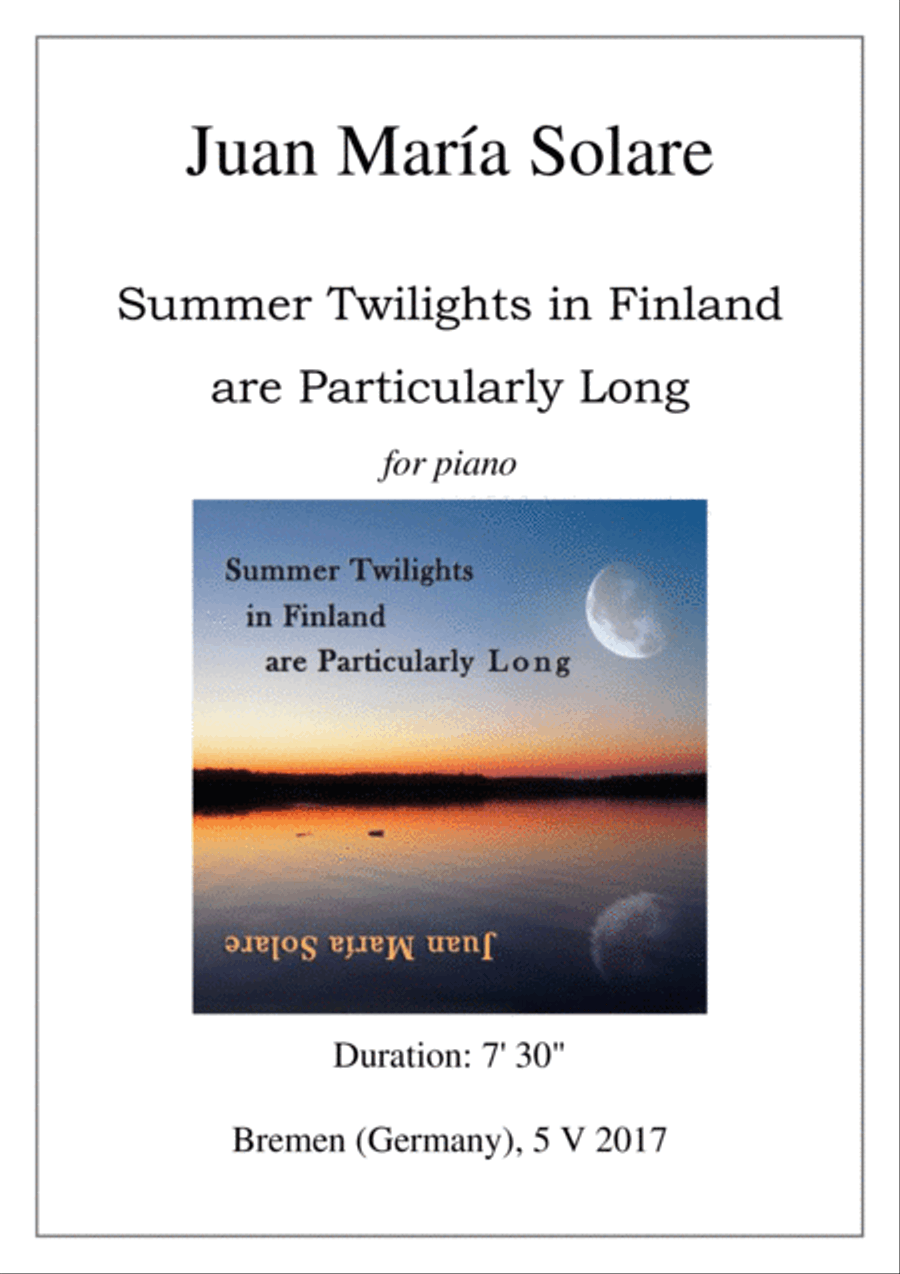 Summer Twilights in Finland are Particularly Long Easy Piano scores gallery preview page 1