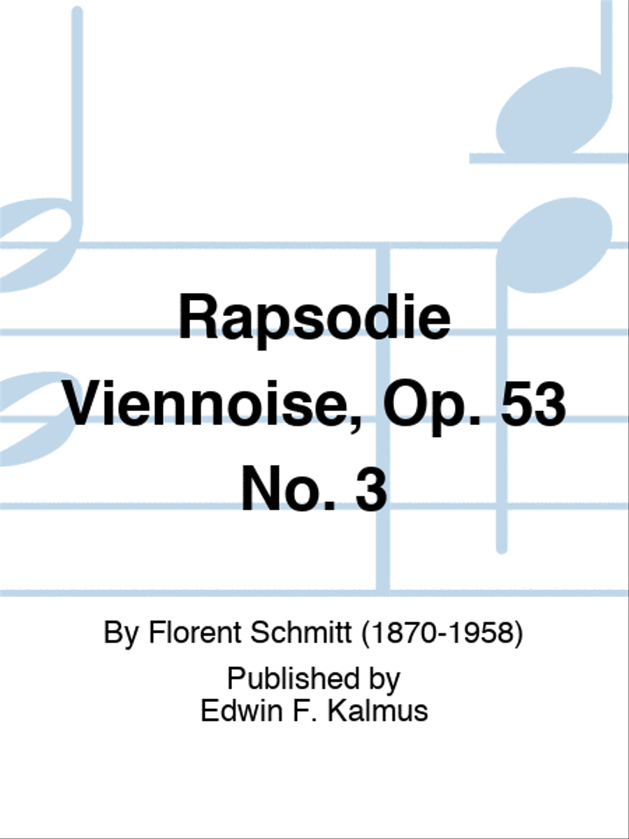 Rapsodie Viennoise, Op. 53 No. 3 Score scores gallery preview page 1