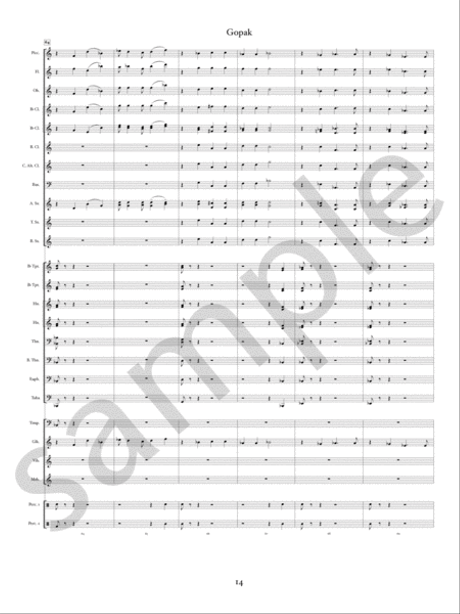 Gopak Concert Band scores gallery preview page 17