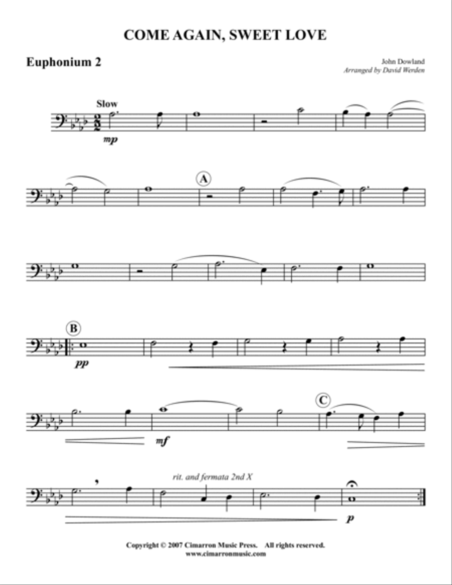 Come Again, Sweet Love Come Again, Sweet Love EETT scores gallery preview page 4