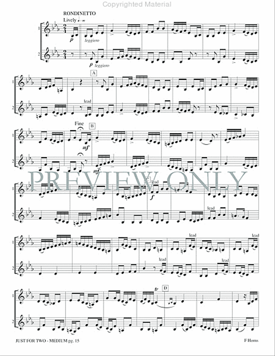 Just for Two Medium Small Ensemble scores gallery preview page 17