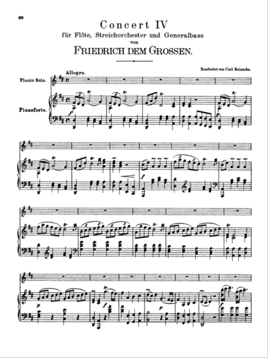 Great: Four Concertos for Flute and Piano Flute scores gallery preview page 1