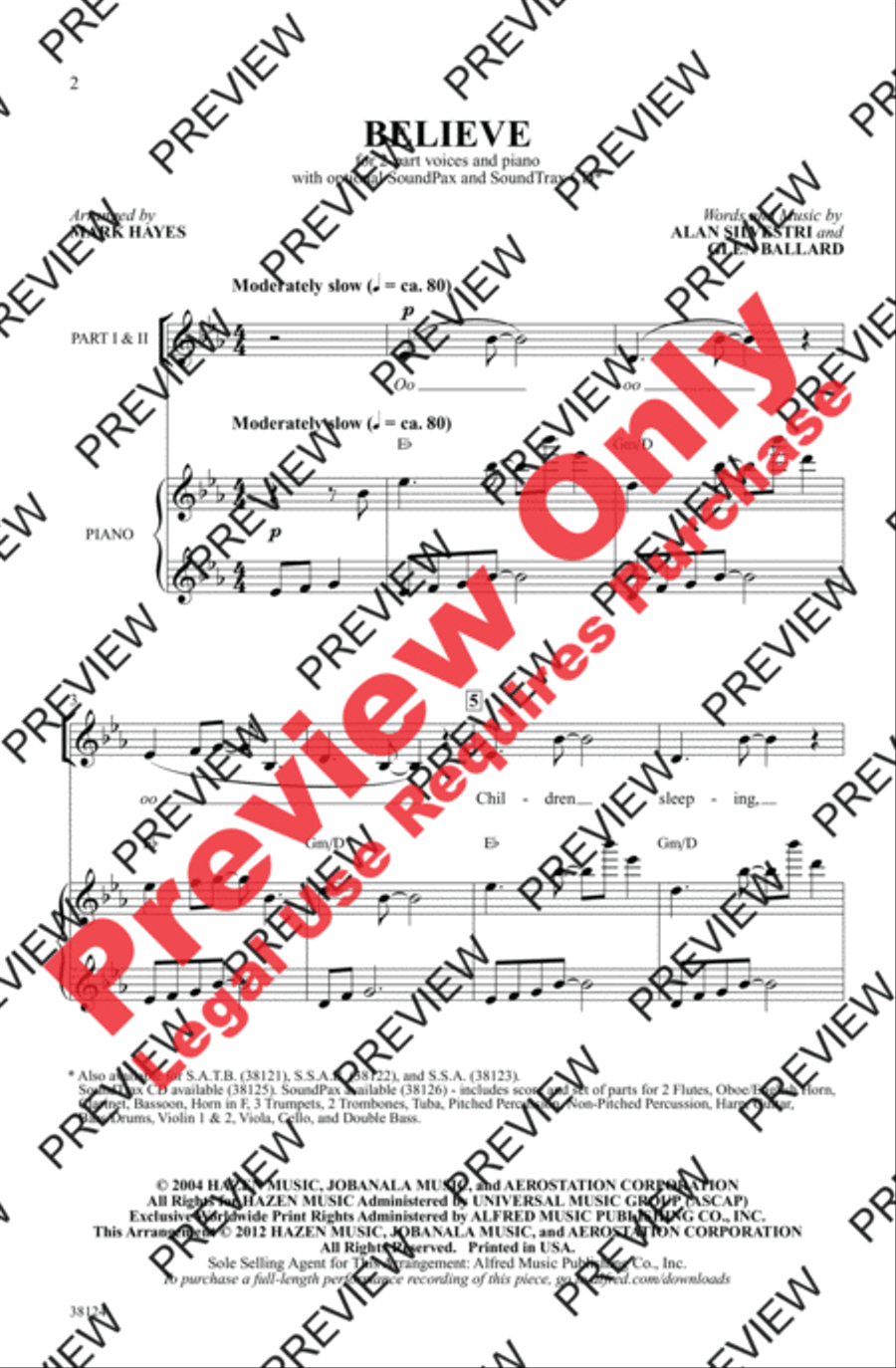 Believe Believe 2-Part scores gallery preview page 13