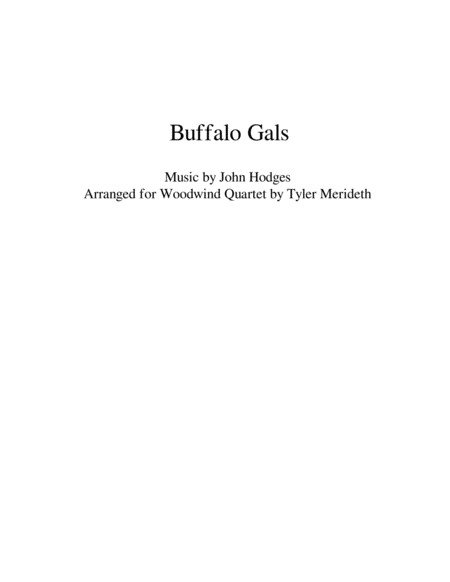 Buffalo Gals for Woodwind Quartet image number null