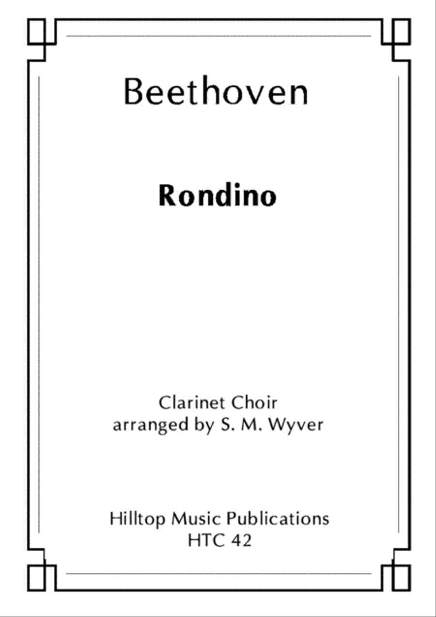 Rondino arr. clarinet choir Rondino arr. clarinet choir Clarinet Choir scores gallery preview page 1