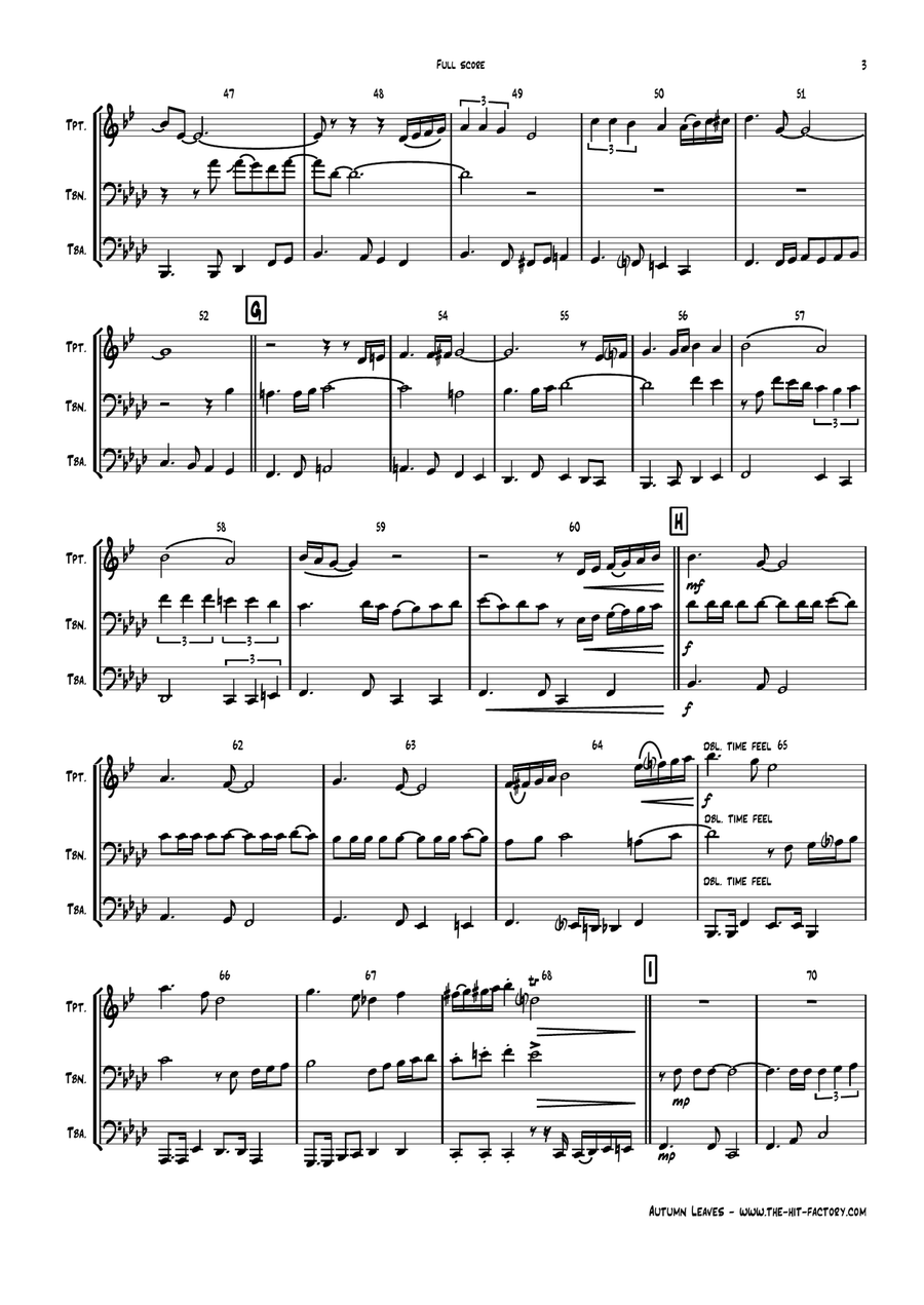 Besame Mucho (Kiss Me Much) Brass Ensemble scores gallery preview page 3