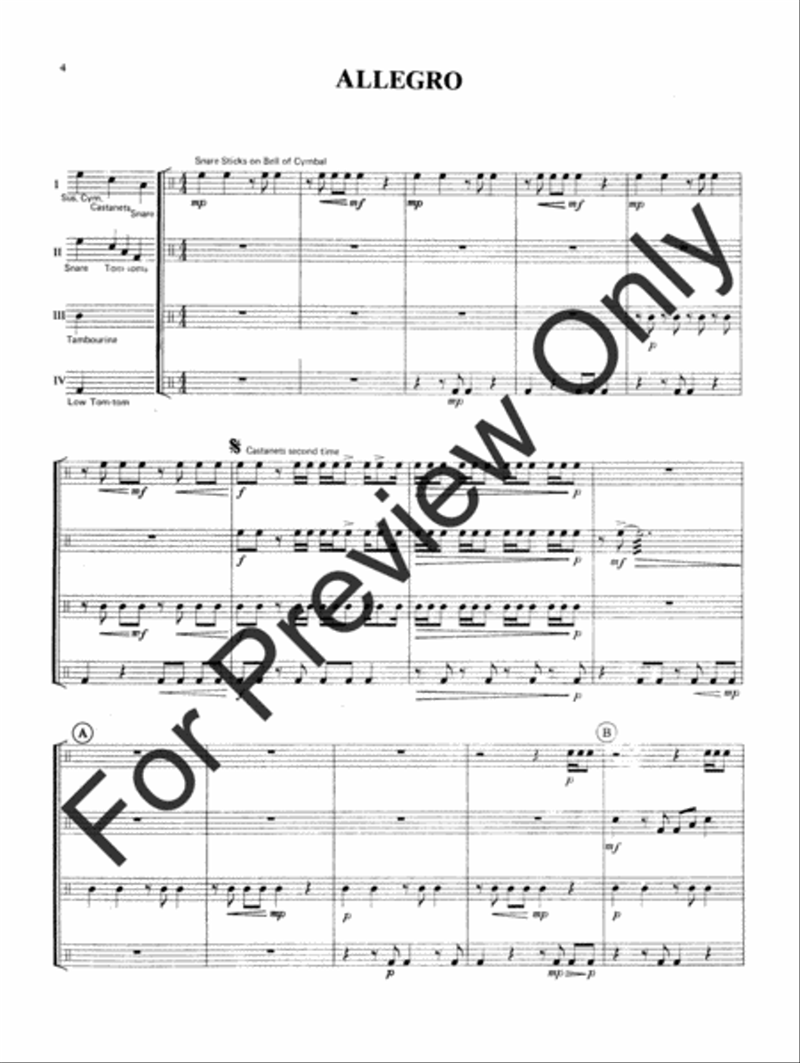 Introduction and Allegro Percussion scores gallery preview page 4