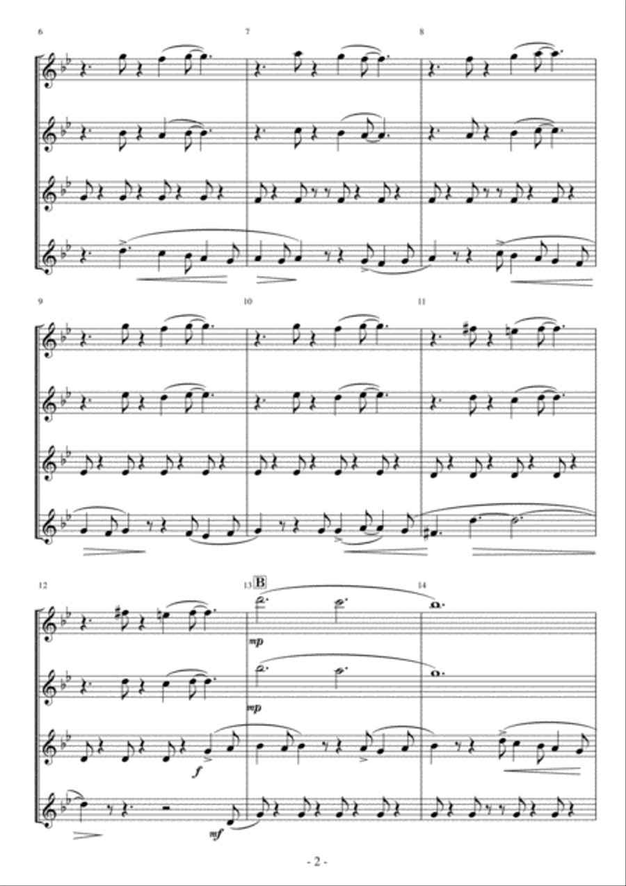 Happy Together Woodwind Quartet scores gallery preview page 2