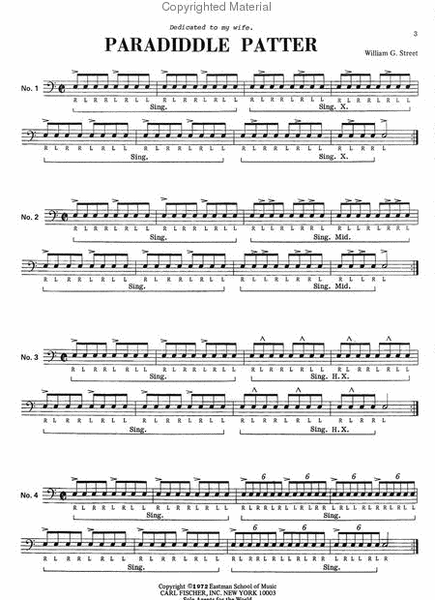 Paradiddle Patter Percussion - Sheet Music