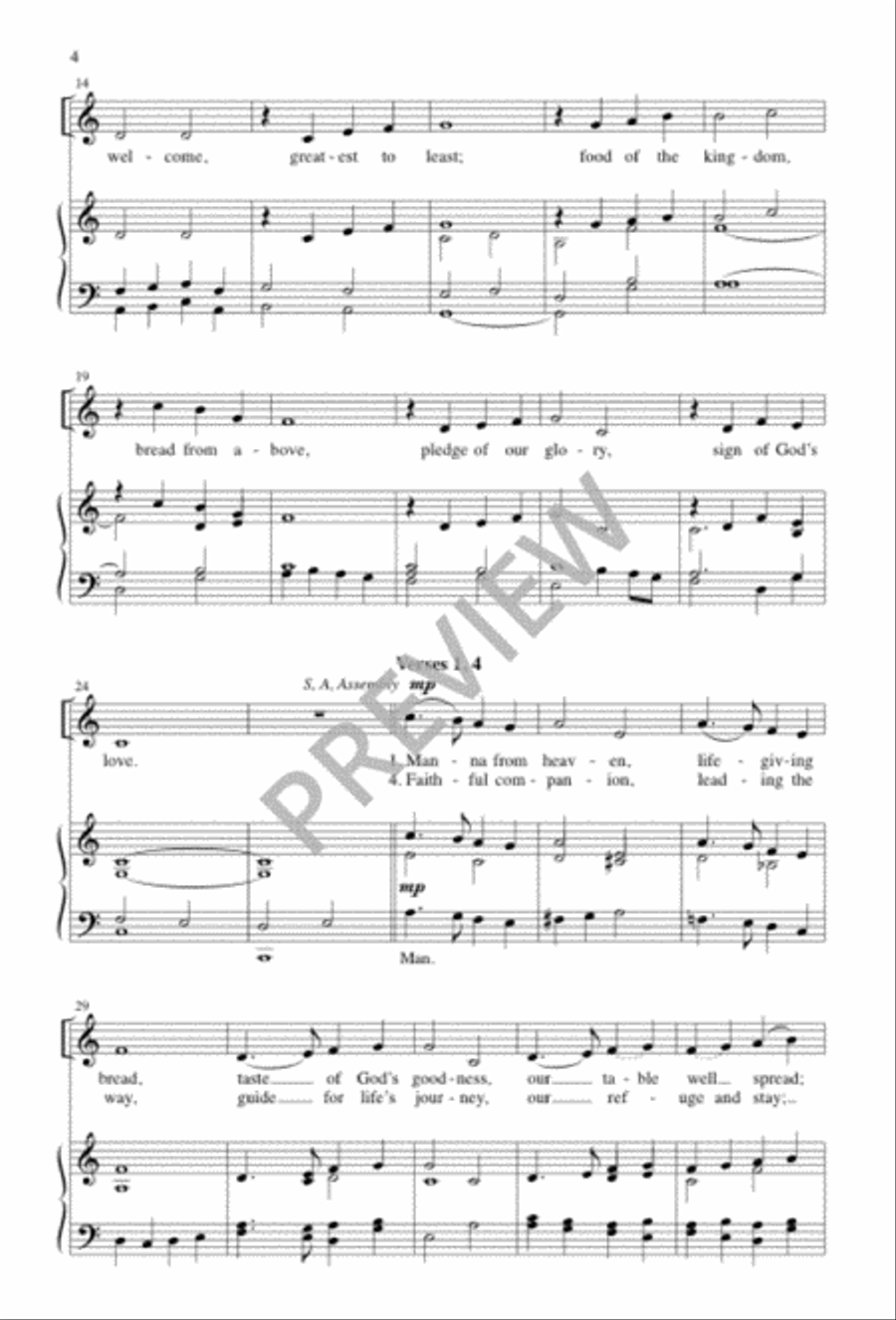 Sacred This Banquet, Holy Our Feast 4-Part scores gallery preview page 4