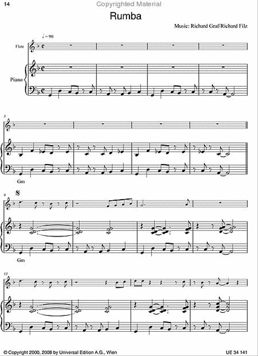 Cuba - Play Along Flute Chamber Music scores gallery preview page 6