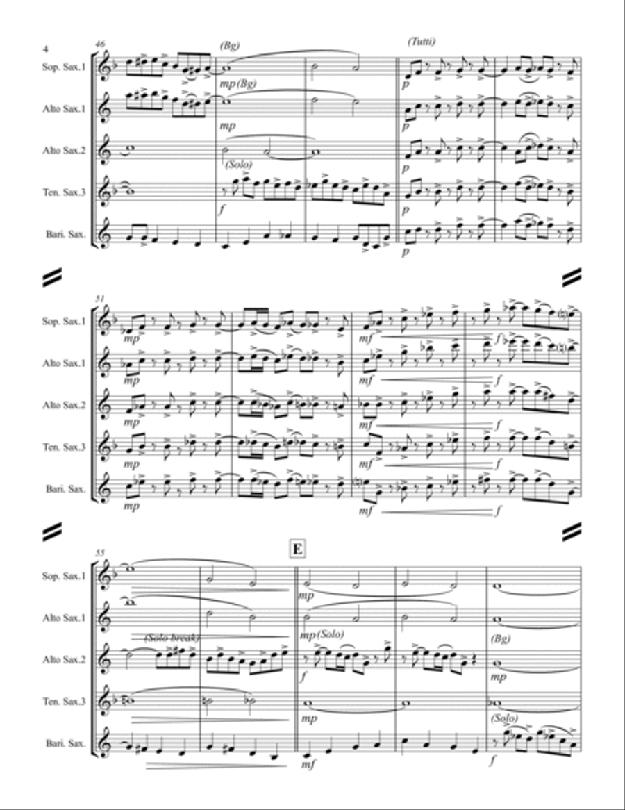 Witchcraft Saxophone Quartet scores gallery preview page 5