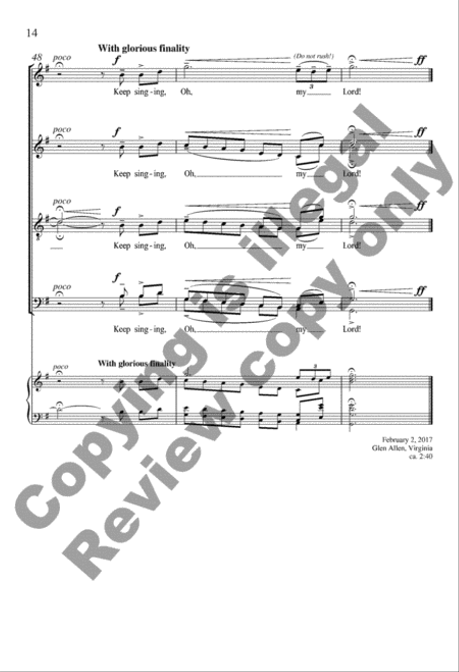 He's the Lily of the Valley Divisi scores gallery preview page 14