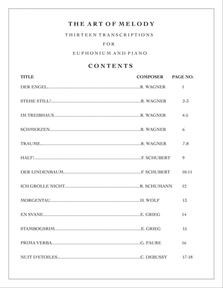 The Art of Melody: 13 Song Transcriptions for Trumpet- Solo Parts Trumpet Solo scores gallery preview page 2