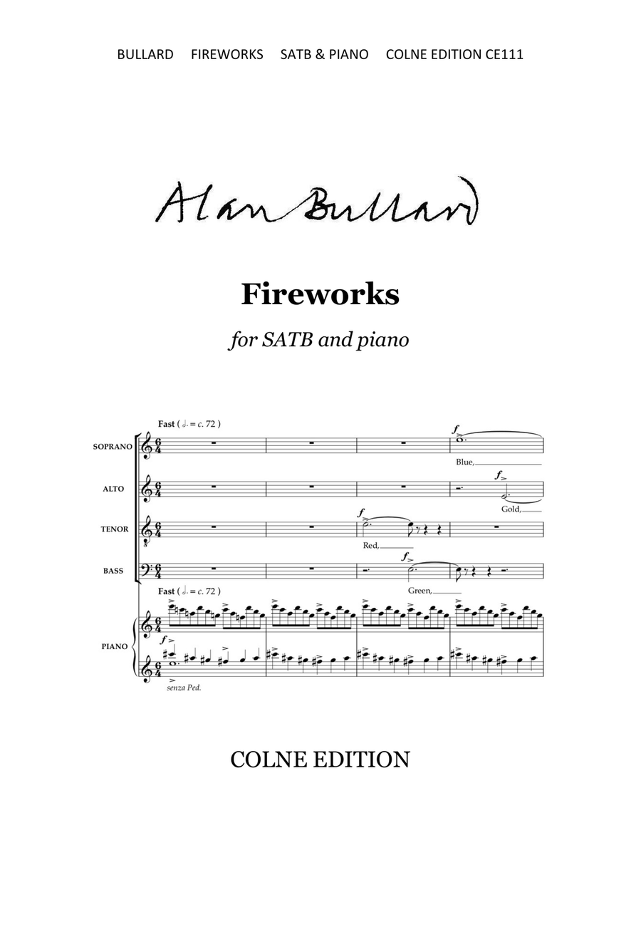 Fireworks (SATB and piano) 4-Part scores gallery preview page 1