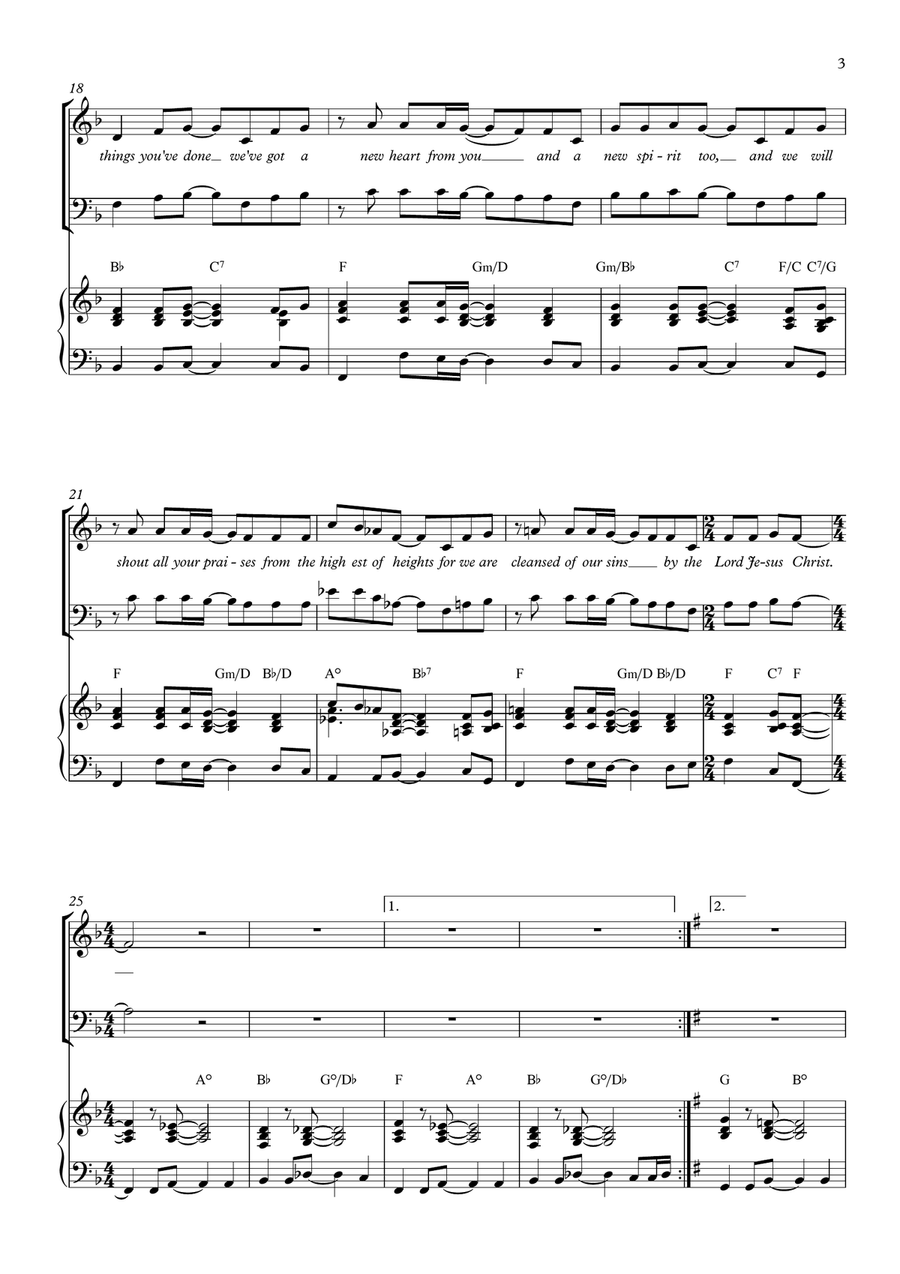 The Power of Jesus Christ will Reign 4-Part scores gallery preview page 3