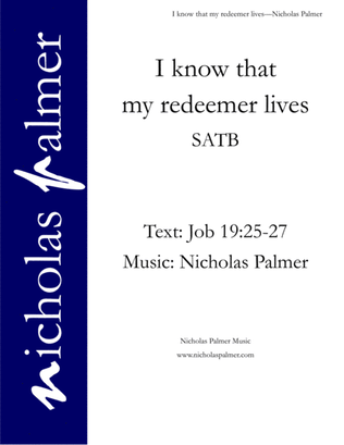 I know that my redeemer lives - SATB (with solos)