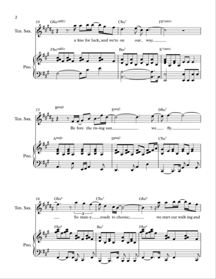 We've Only Just Begun Tenor Saxophone scores gallery preview page 2