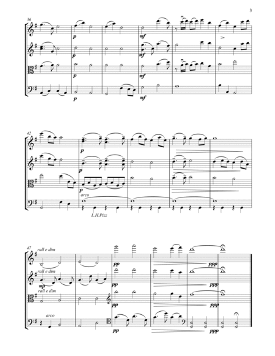 Good Night String Quartet scores gallery preview page 3