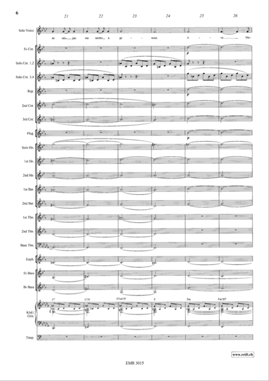 Ave Maria Paien Ave Maria Paien Brass Band scores gallery preview page 7