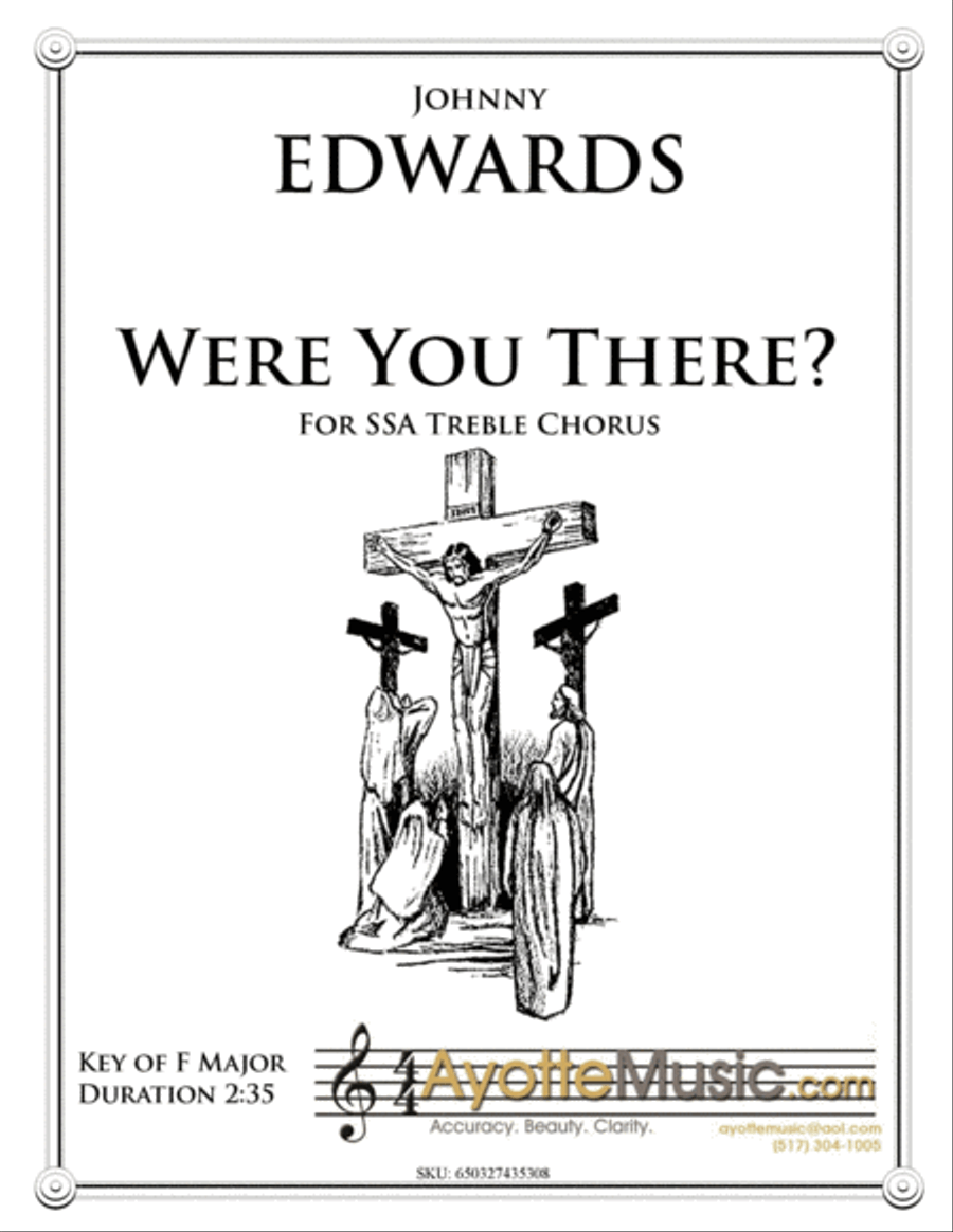Were You There - traditional spiritual for SSA treble chorus SSA scores gallery preview page 1