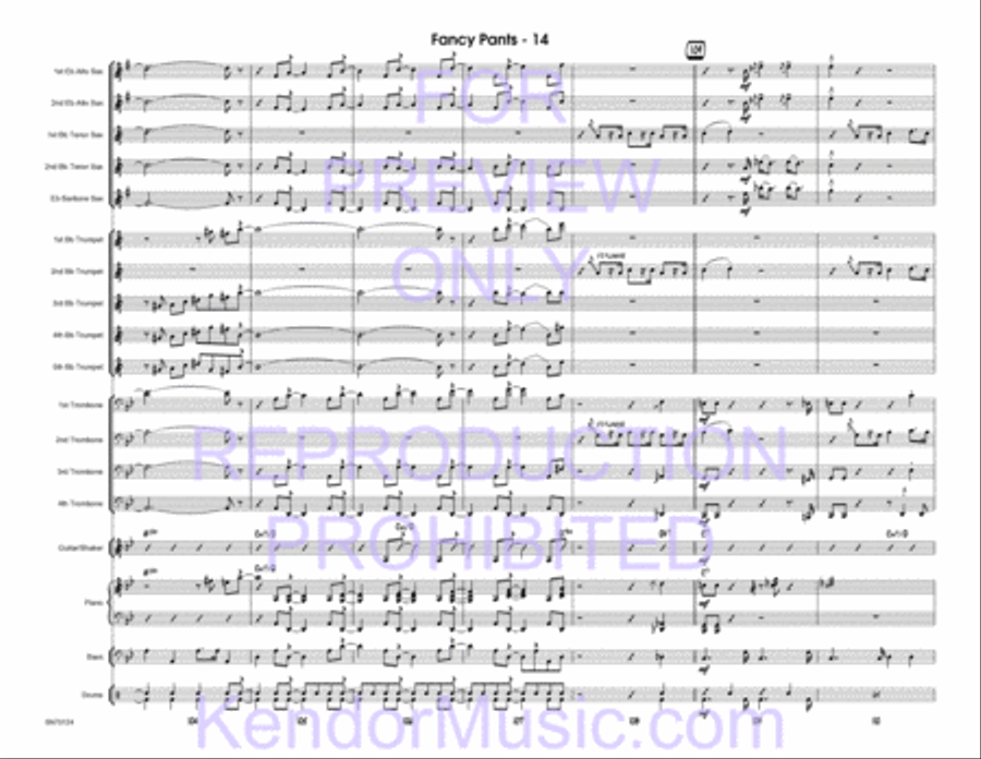 Fancy Pants (Full Score) Jazz Ensemble scores gallery preview page 15