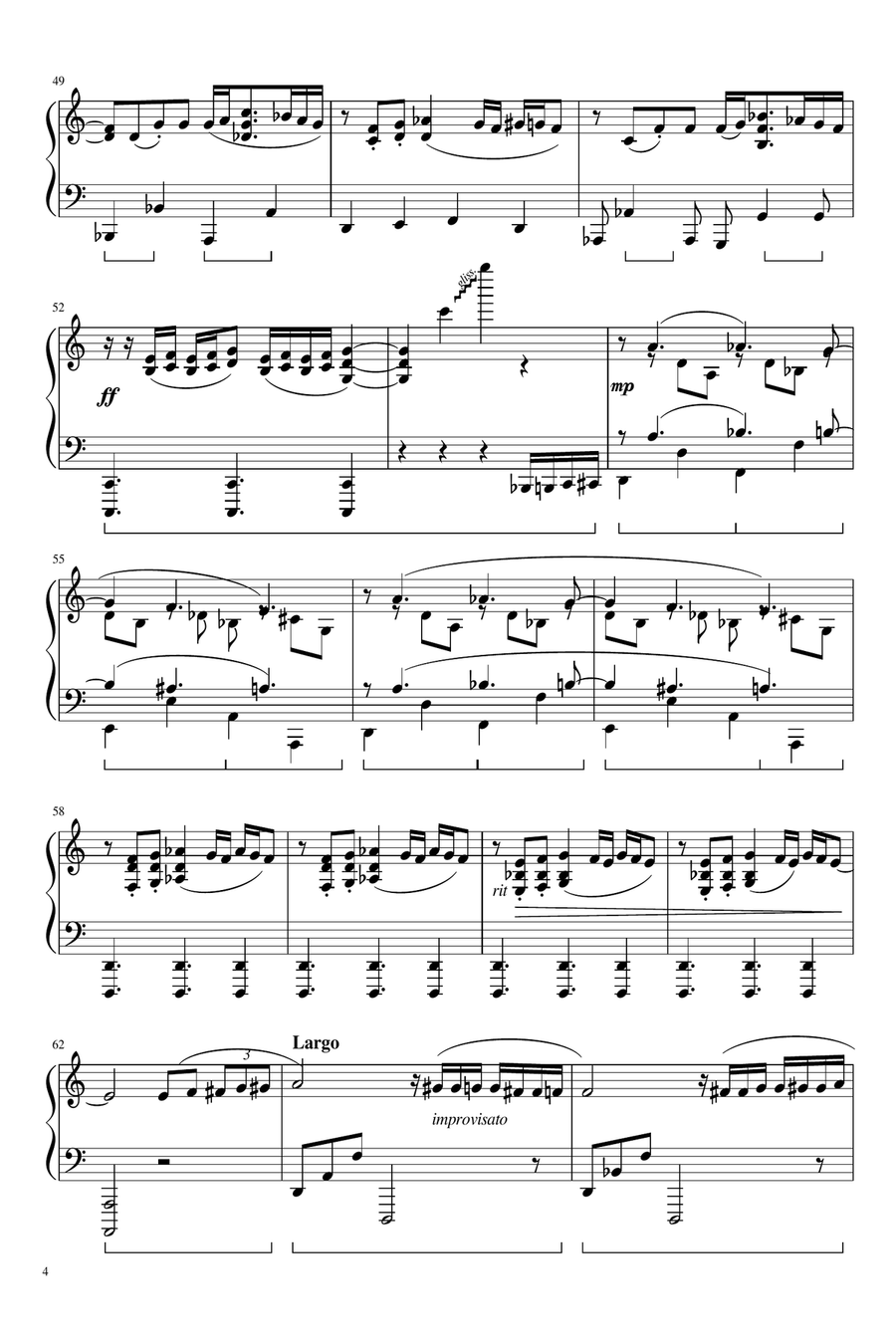 Otoño porteño - Astor Piazzolla (Piano arrangement) Piano scores gallery preview page 4