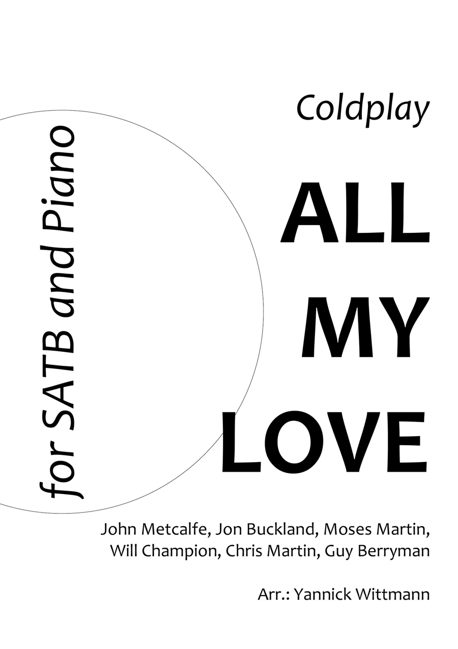 All My Love 4-Part scores gallery preview page 1