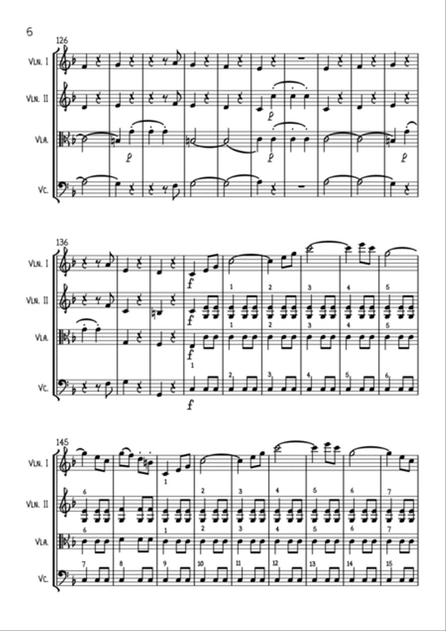 A Musical Joke - String Quartet String Quartet scores gallery preview page 6