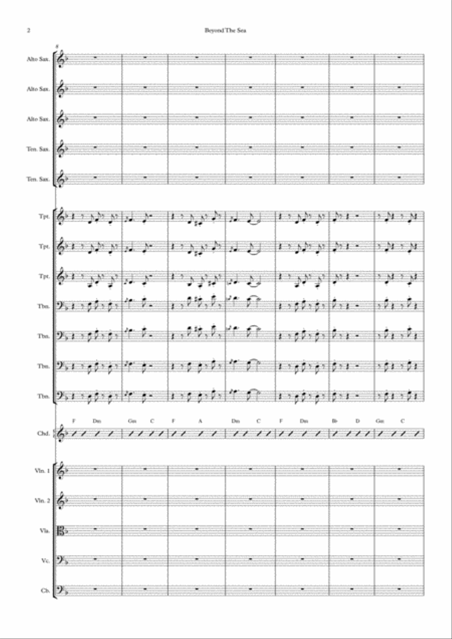 Beyond The Sea Small Ensemble scores gallery preview page 2