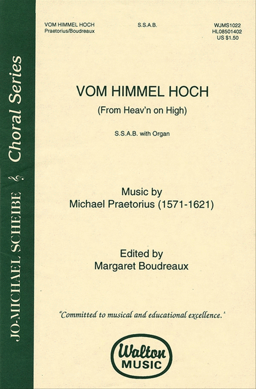 Vom Himmel Hoch (From Heav'n on High) (Vocal Score) Choir scores gallery preview page 1