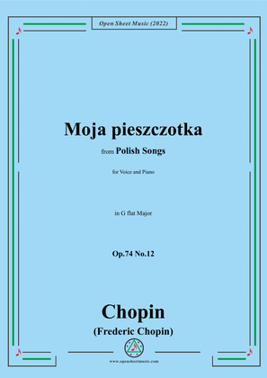 Book cover for Chopin-Moja pieszczotka(Meine Freuden),in G flat Major,Op.74 No.12