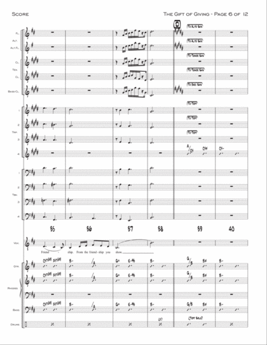 Gift Of Giving Gift Of Giving Jazz Ensemble scores gallery preview page 6