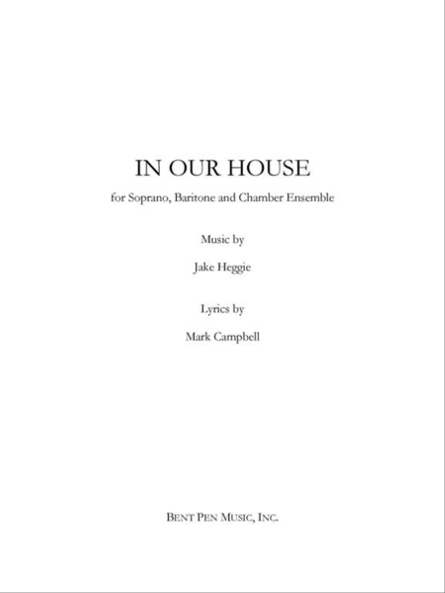 Book cover for In Our House (piano/vocal score)