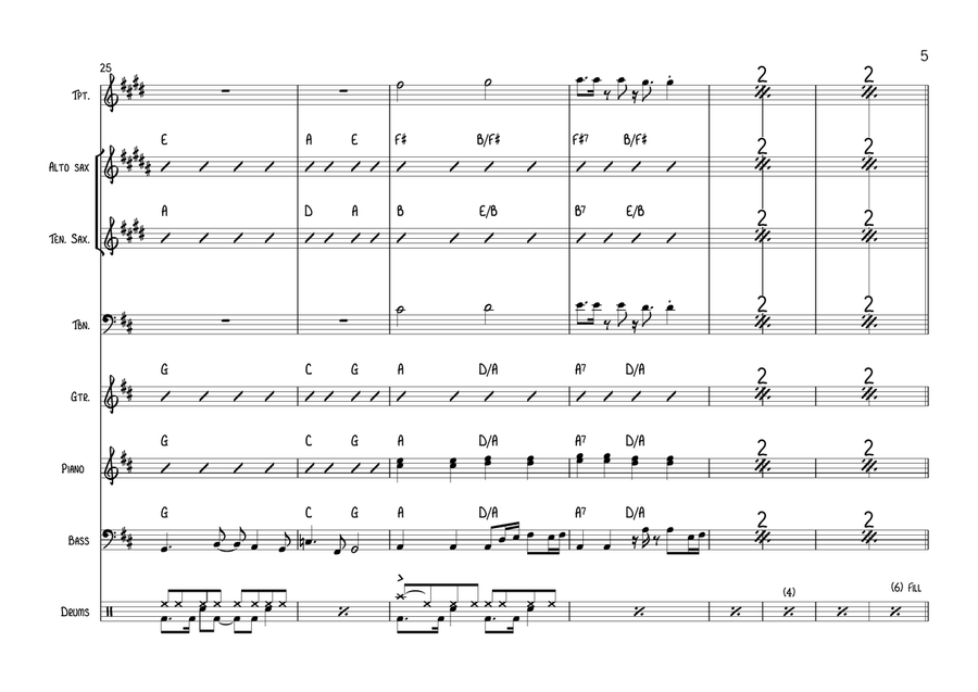 Give A Little Bit Large Ensemble scores gallery preview page 5