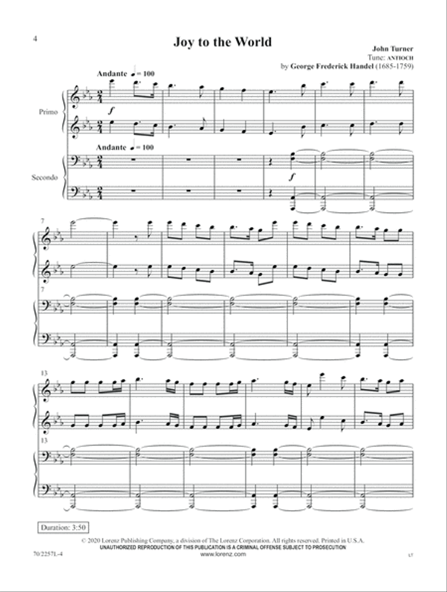 A Four-Hand Christmas Celebration Piano Duet scores gallery preview page 4