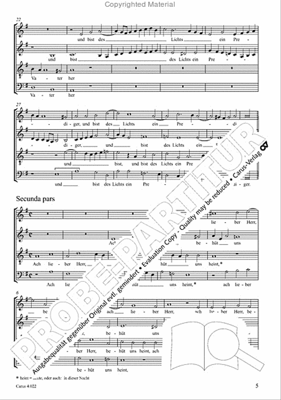 Christ, der du bist der helle Tag 4-Part scores gallery preview page 4