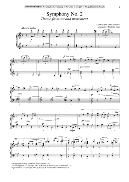 Symphony No. 2, (Second Movement Theme)