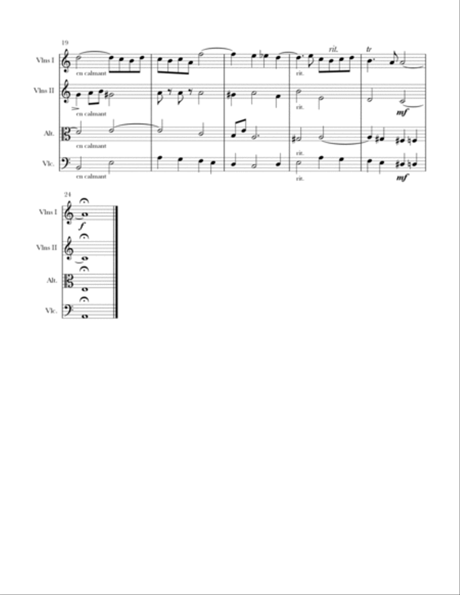 3 Couleurs anciennes pour quatuor à cordes (2e Mouvement) String Quartet scores gallery preview page 3