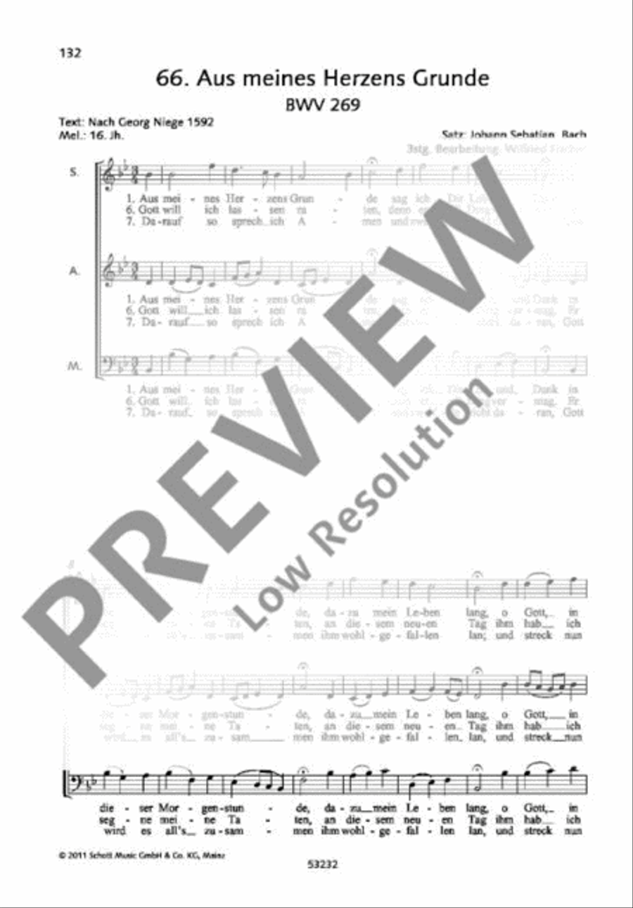 Aus meines Herzens Grunde A Cappella scores gallery preview page 2