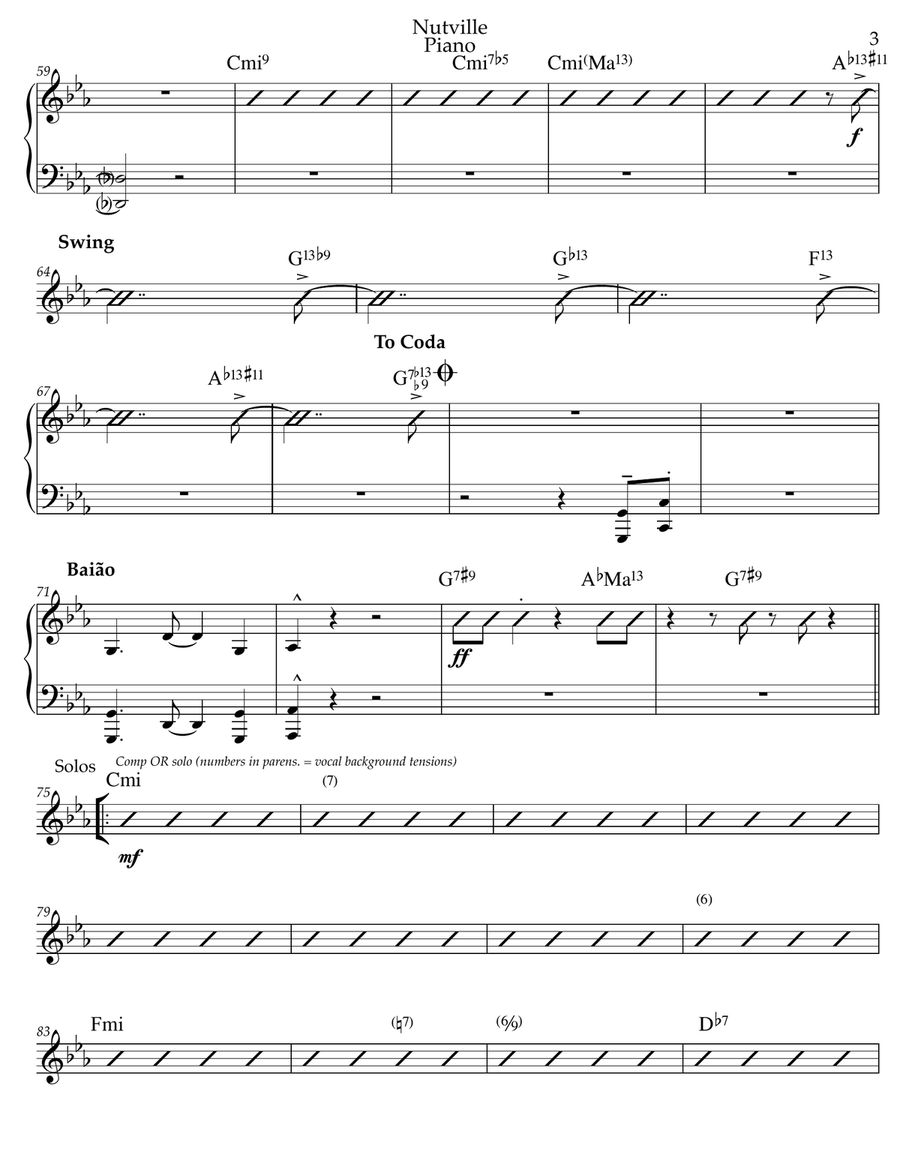 Nutville Small Ensemble scores gallery preview page 3