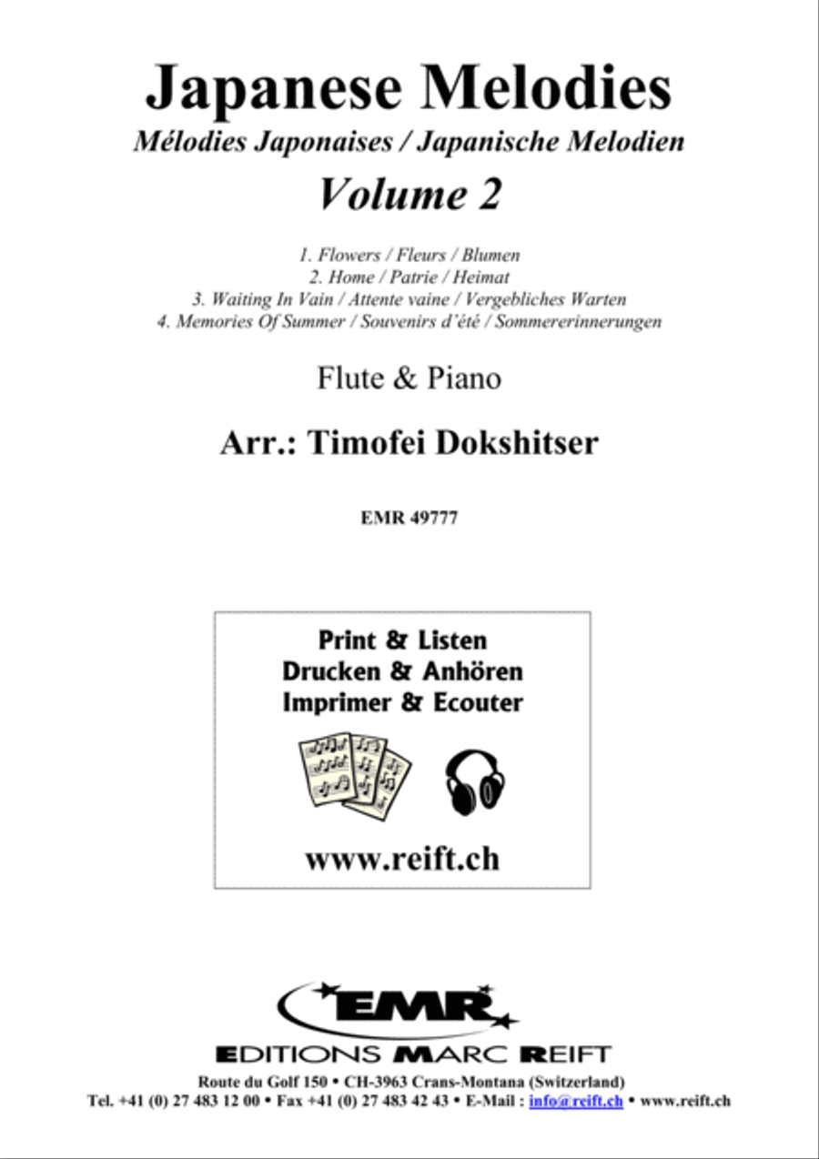 Japanese Melodies Vol. 2 Japanese Melodies Vol. 2 Flute Solo scores gallery preview page 1