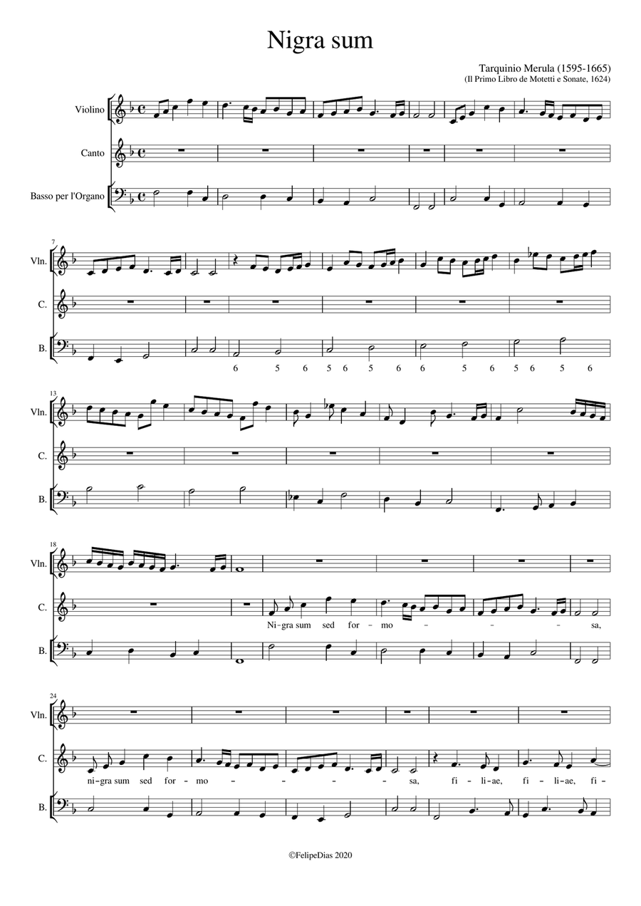Nigra sum Small Ensemble scores gallery preview page 1