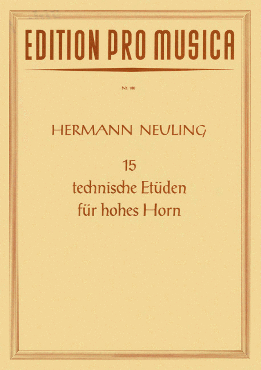 15 technische Etüden für hohes Horn Horn scores gallery preview page 1