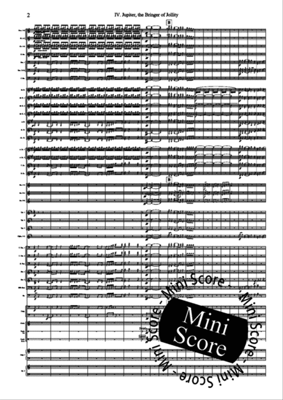 The Planets Concert Band scores gallery preview page 66