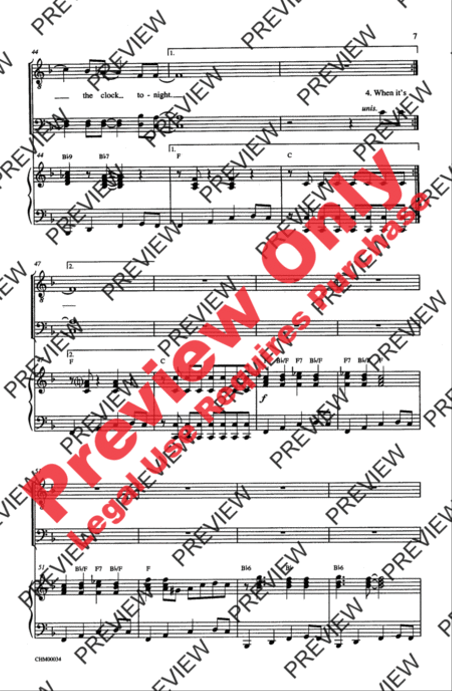 Rock Around the Clock Men's Choir scores gallery preview page 7