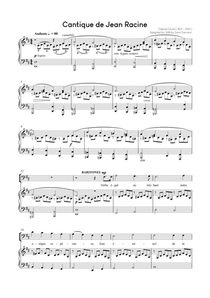 Cantique de Jean Racine (SSAB and piano)