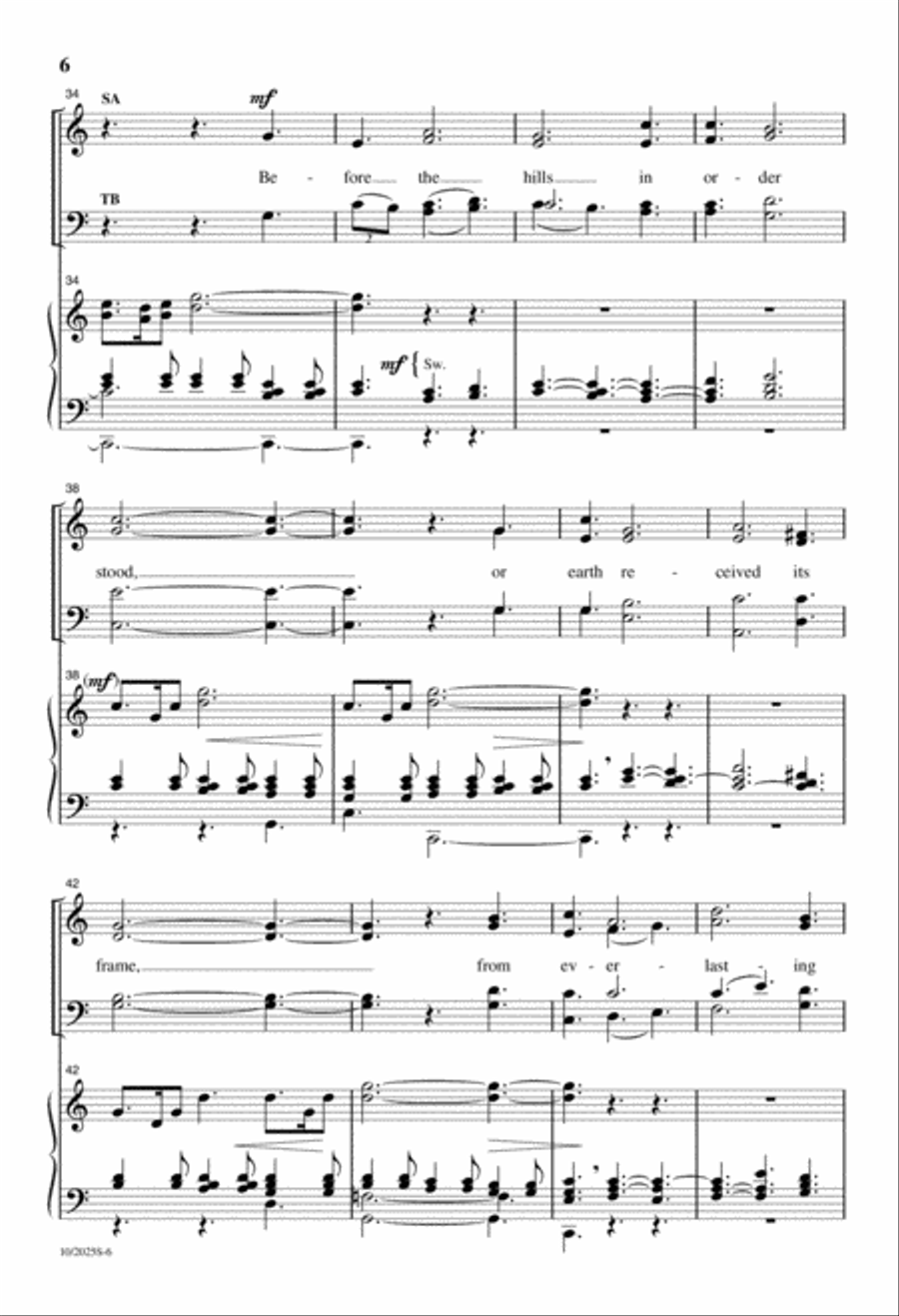 Our God, Our Help in Ages Past 4-Part scores gallery preview page 6