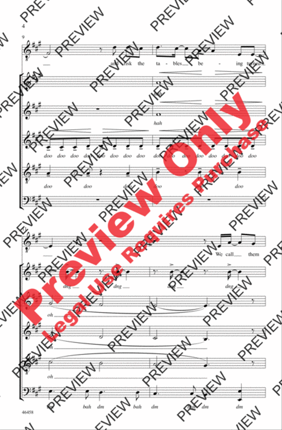 Standing Outside the Fire 4-Part scores gallery preview page 4