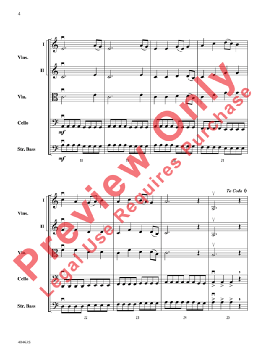 March of the Intrepid String Orchestra scores gallery preview page 5